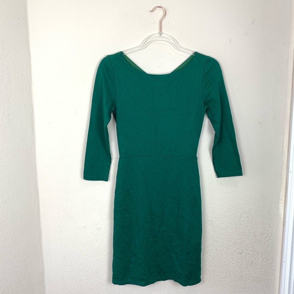 ALICE+OLIVIA | Long Sleeve Green Cocktail Dress